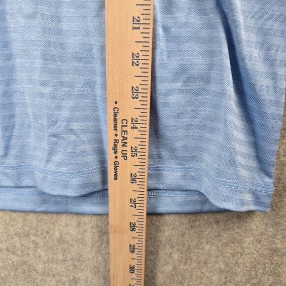 Croft & Barrow Mens Blue Striped Quarter-Zip Pullover Shirt - Picture 3 of 5